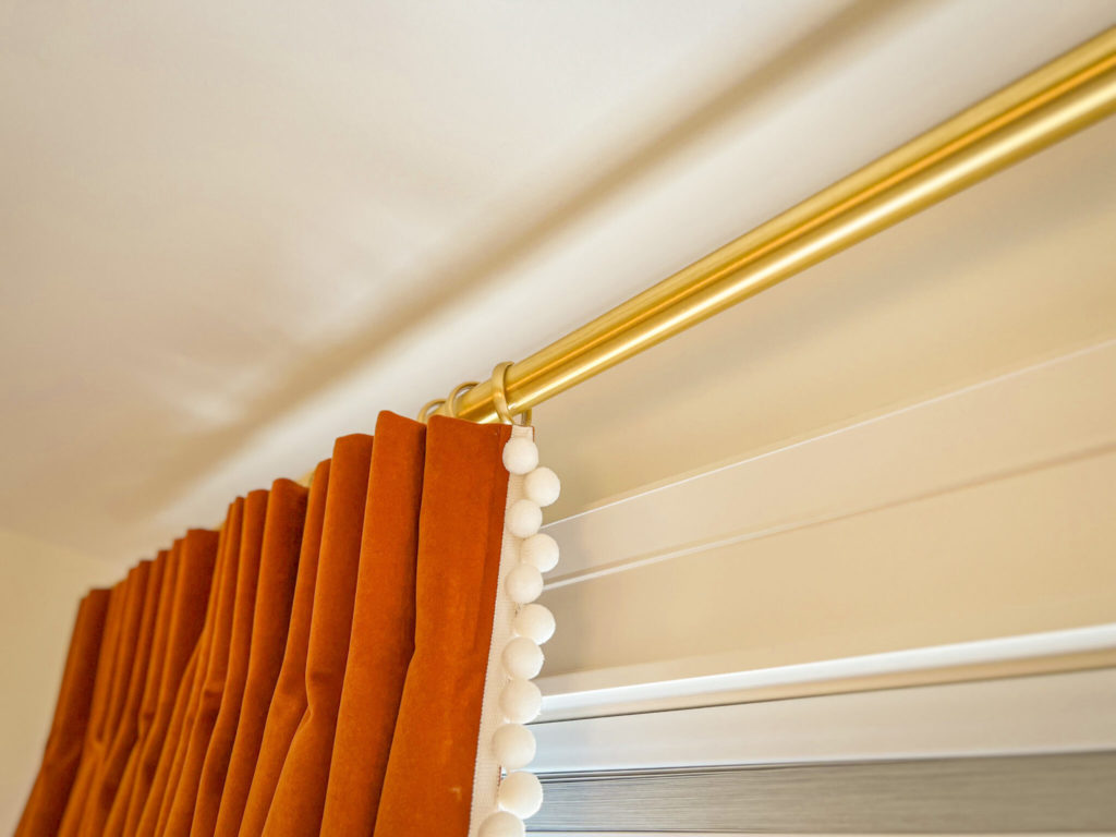 Curtain on the hanging
